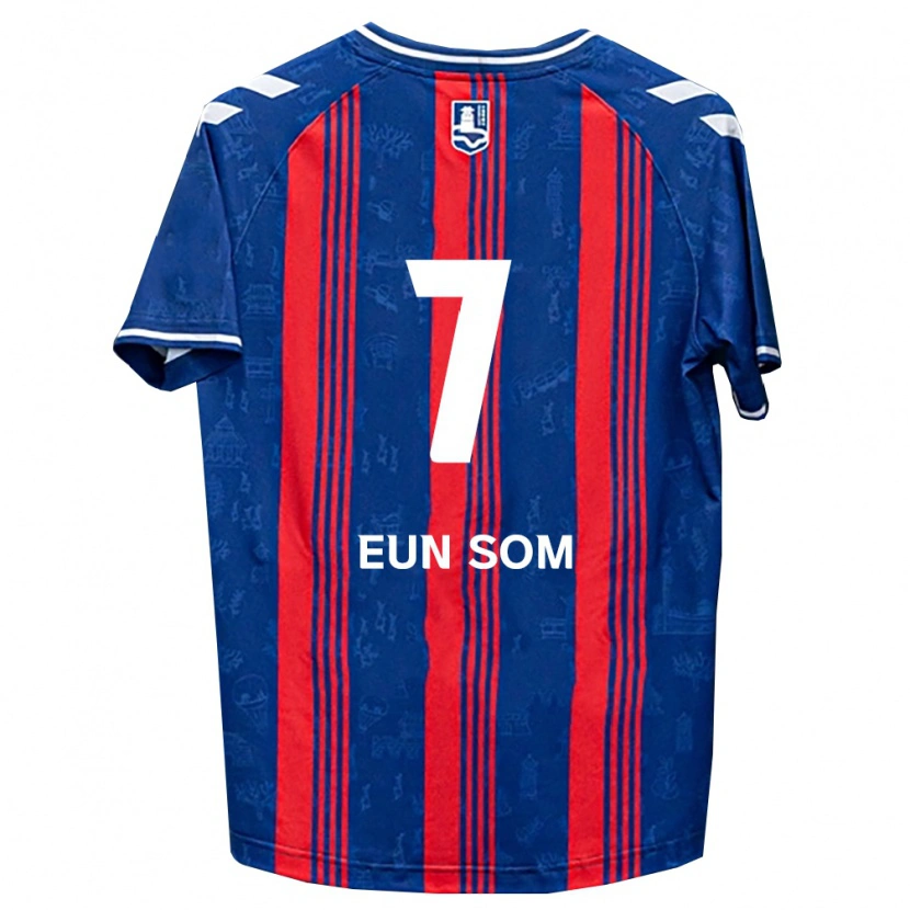 Danxen Dětské Eun-Som Kwon #7 Modrá Červená Bílá Domů Hráčské Dresy 2026/27 Dres