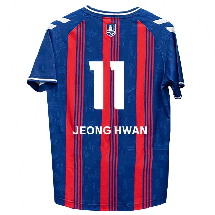 Danxen Dětské Jeong-Hwan Kim #11 Modrá Červená Bílá Domů Hráčské Dresy 2026/27 Dres