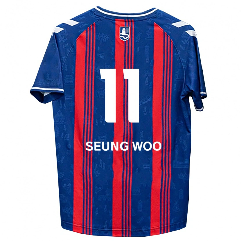 Danxen Dětské Seung-Woo Lee #11 Modrá Červená Bílá Domů Hráčské Dresy 2026/27 Dres
