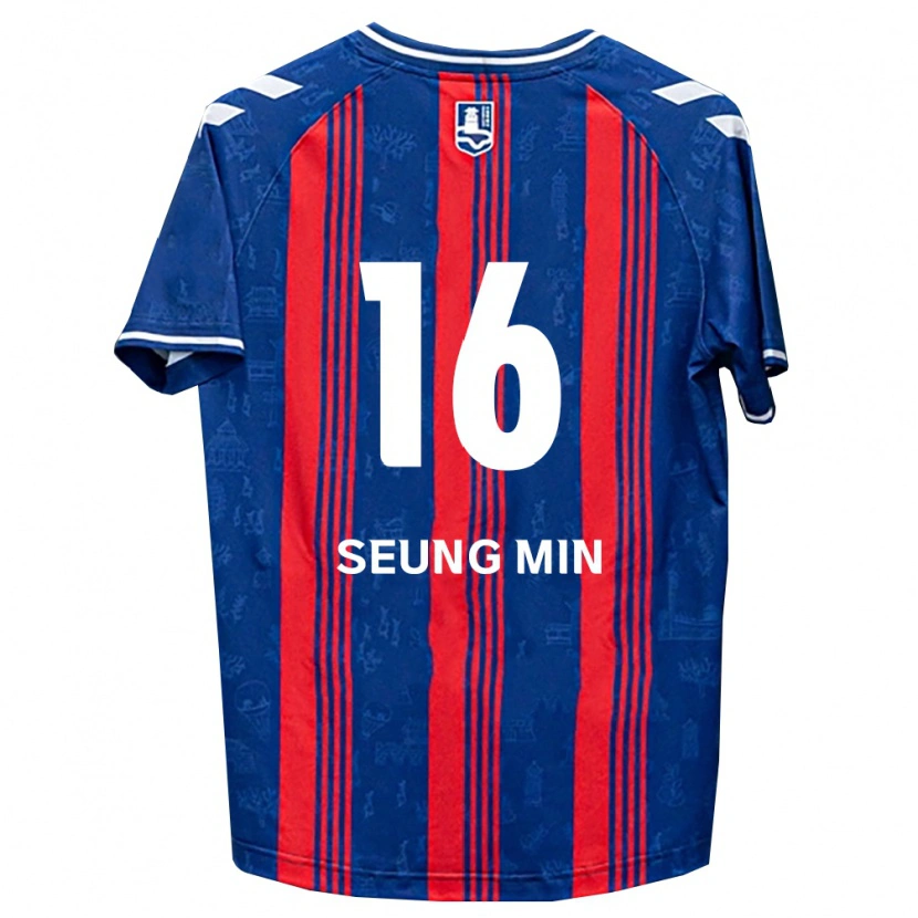 Danxen Dětské Seung-Min Hwang #16 Modrá Červená Bílá Domů Hráčské Dresy 2026/27 Dres