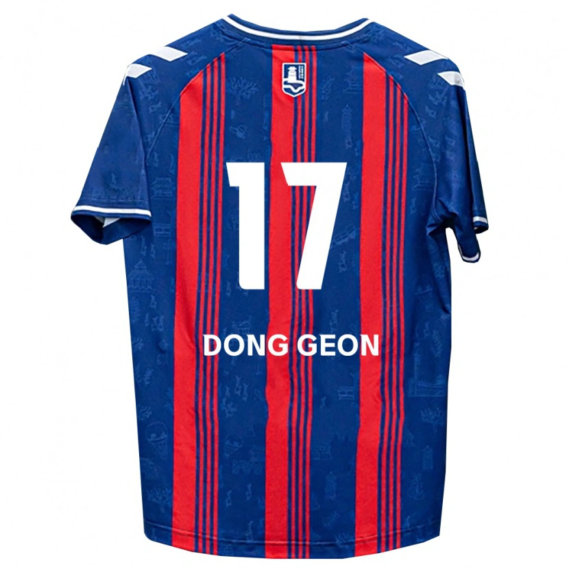 Danxen Dětské Dong-Geon No #17 Modrá Červená Bílá Domů Hráčské Dresy 2026/27 Dres