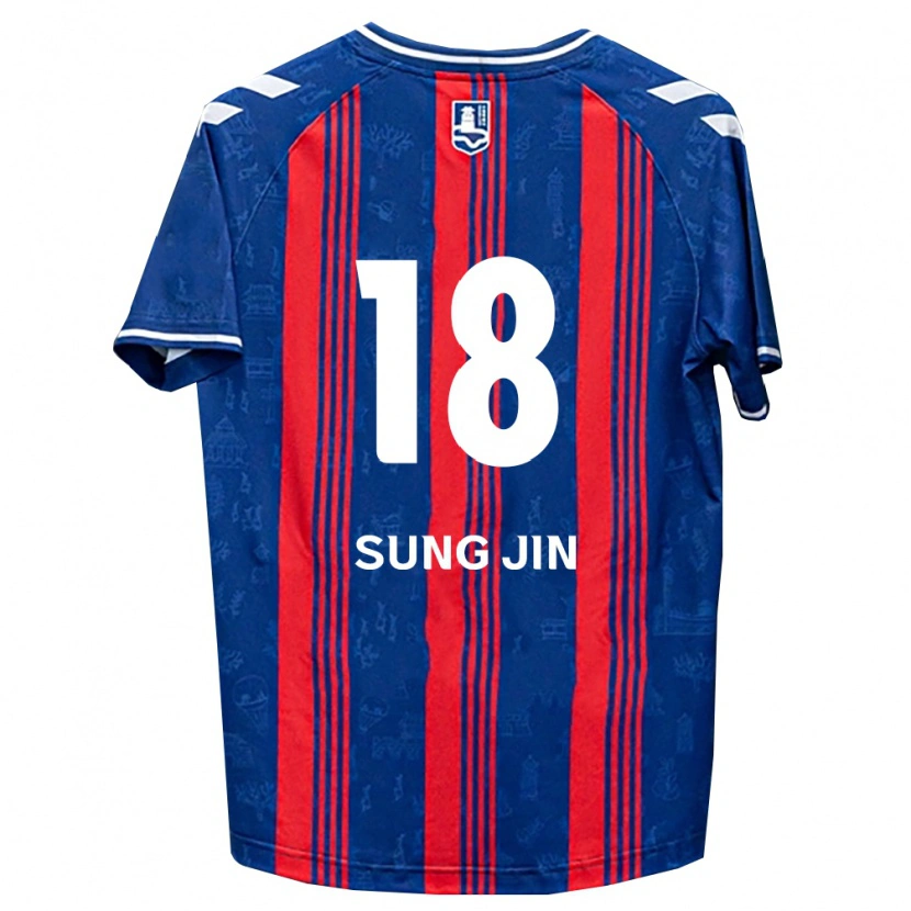 Danxen Dětské Sung-Jin Yoon #18 Modrá Červená Bílá Domů Hráčské Dresy 2026/27 Dres