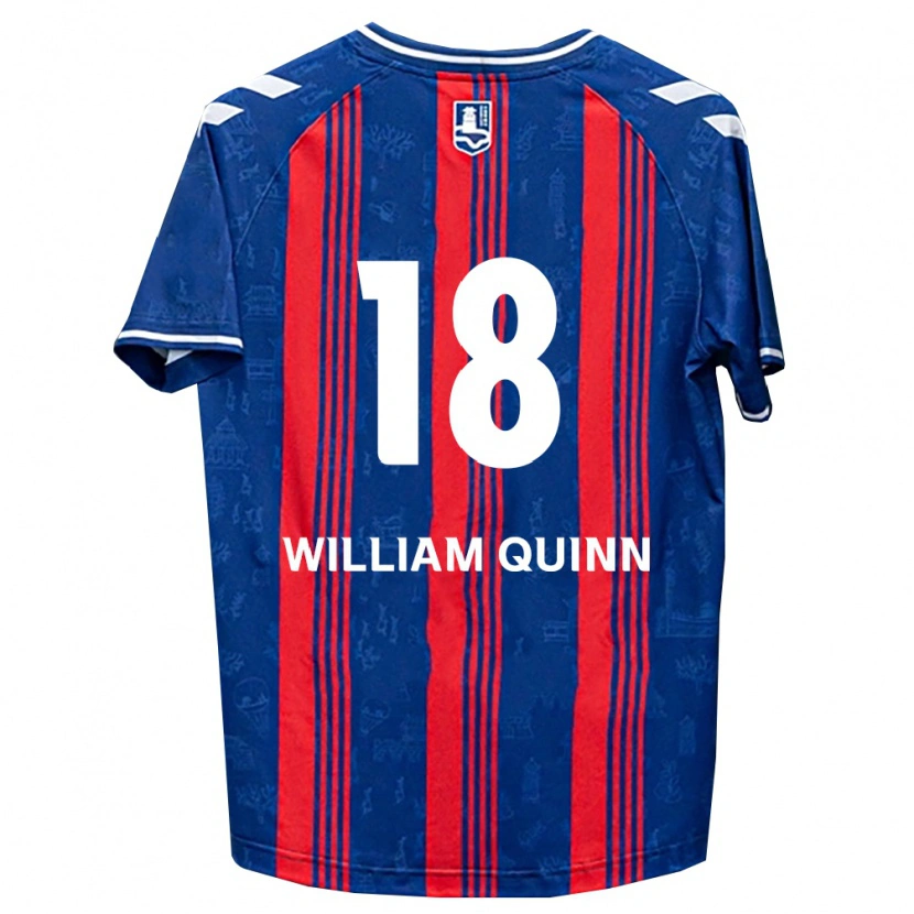 Danxen Dětské Max William Quinn #18 Modrá Červená Bílá Domů Hráčské Dresy 2026/27 Dres