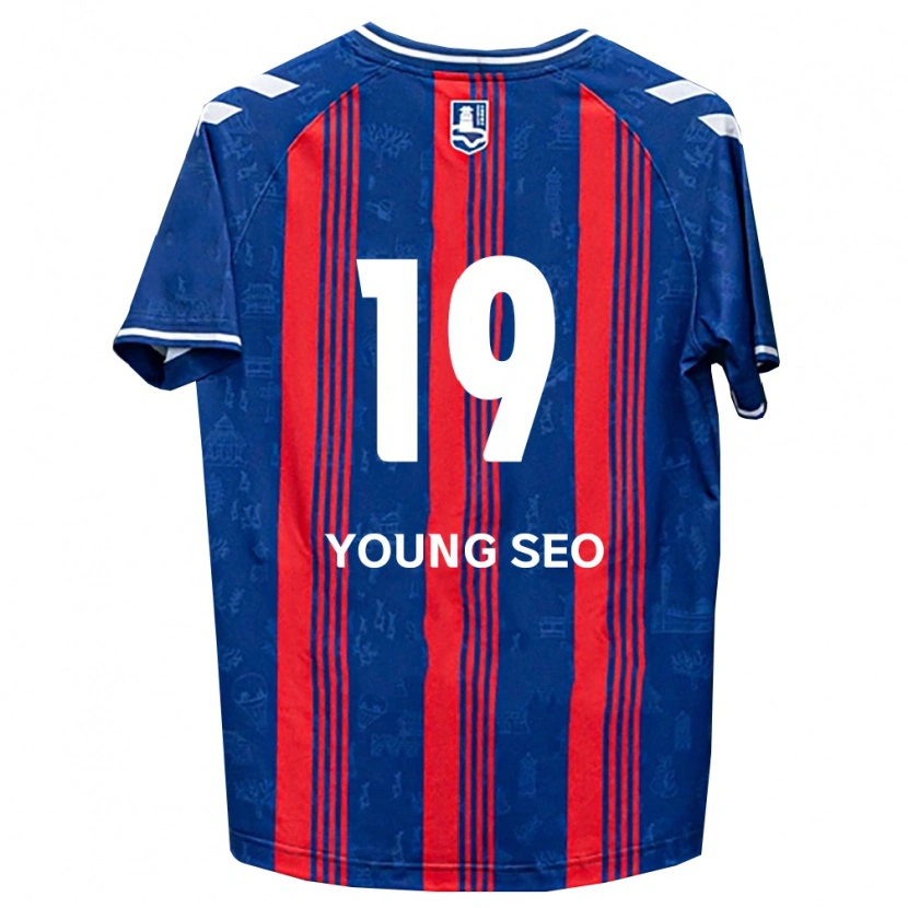 Danxen Dětské Young-Seo Lee #19 Modrá Červená Bílá Domů Hráčské Dresy 2026/27 Dres