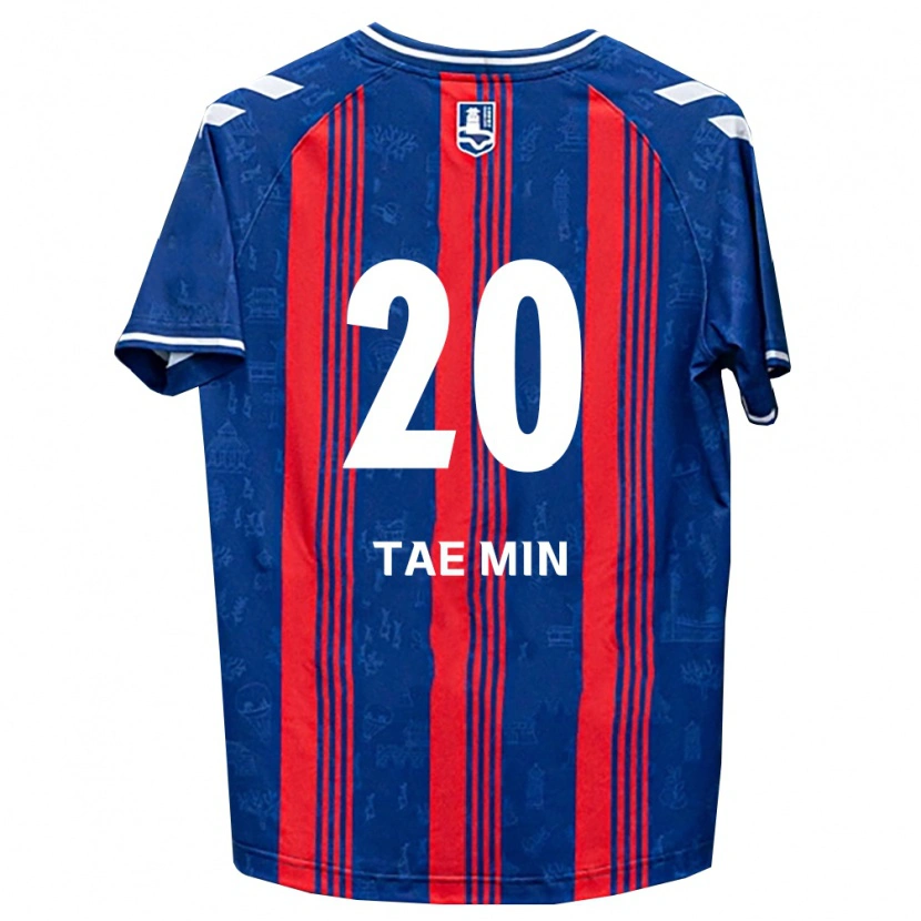 Danxen Dětské Tae-Min Kim #20 Modrá Červená Bílá Domů Hráčské Dresy 2026/27 Dres