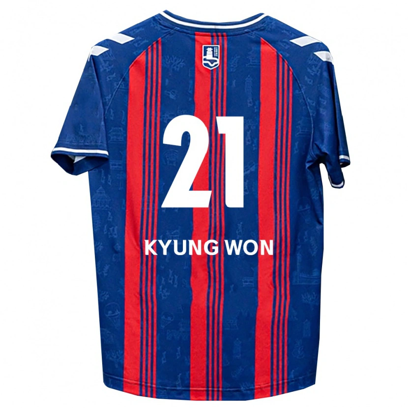 Danxen Dětské Kyung-Won Kwon #21 Modrá Červená Bílá Domů Hráčské Dresy 2026/27 Dres