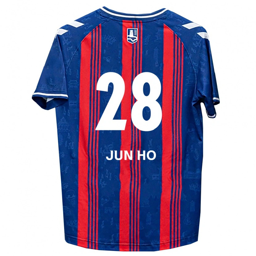 Danxen Dětské Jun-Ho Son #28 Modrá Červená Bílá Domů Hráčské Dresy 2026/27 Dres