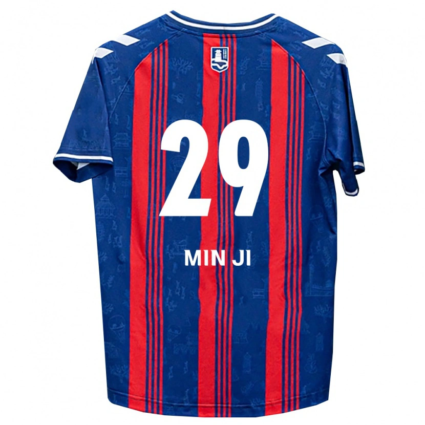 Danxen Dětské Min-Ji Jeon #29 Modrá Červená Bílá Domů Hráčské Dresy 2026/27 Dres