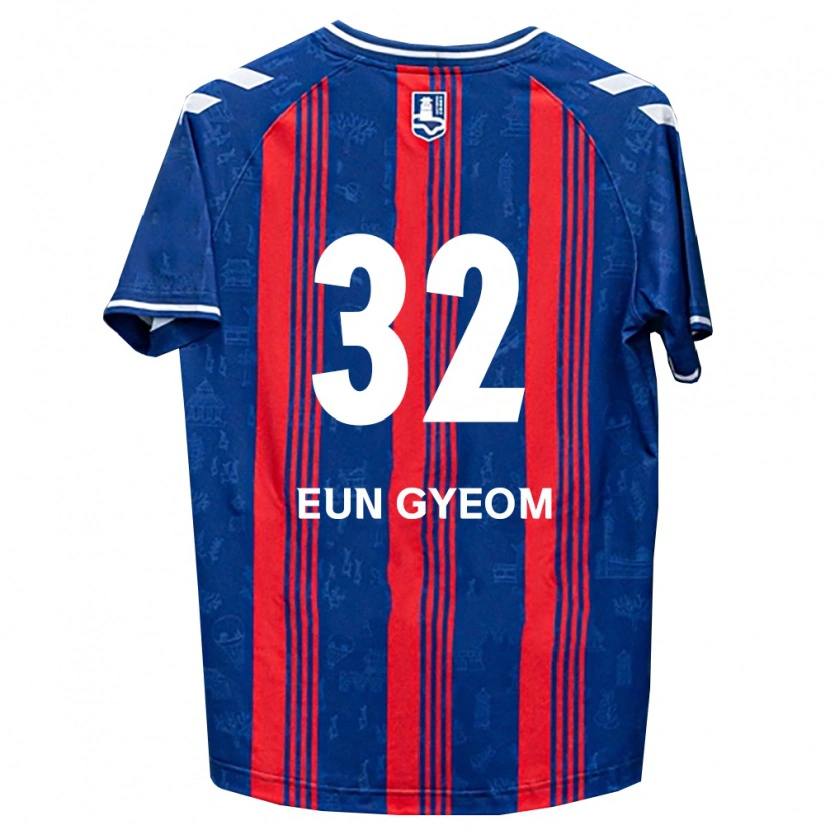 Danxen Dětské Eun-Gyeom Kim #32 Modrá Červená Bílá Domů Hráčské Dresy 2026/27 Dres