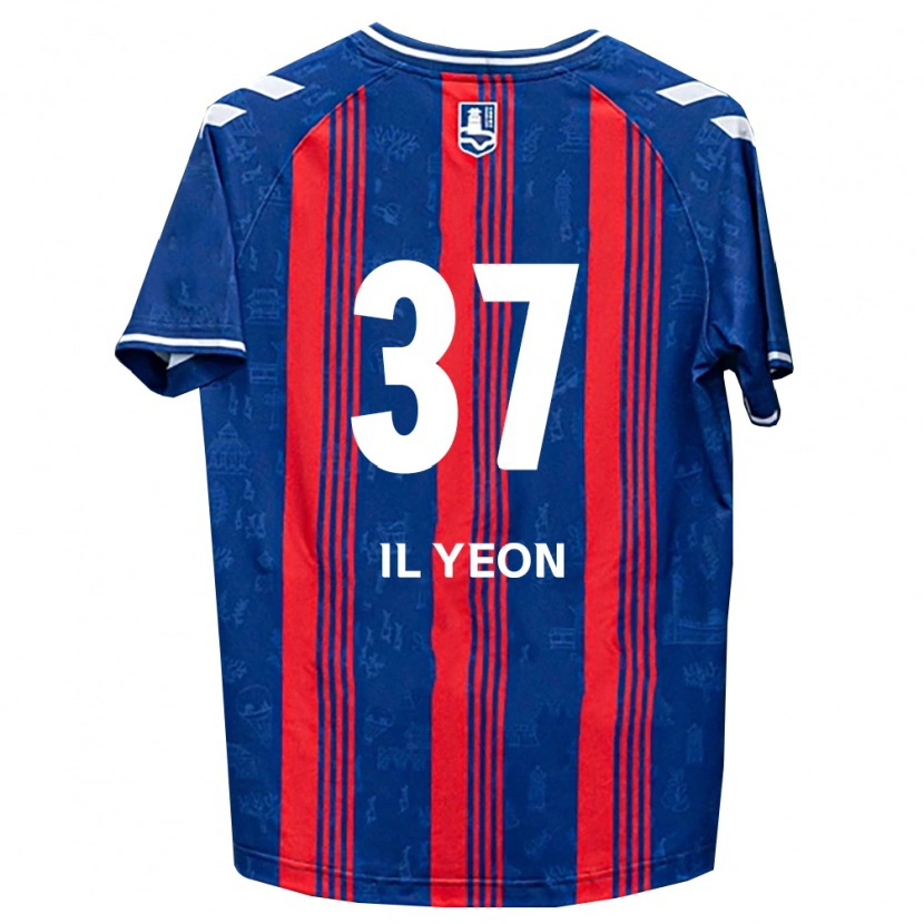 Danxen Dětské Il-Yeon Sin #37 Modrá Červená Bílá Domů Hráčské Dresy 2026/27 Dres