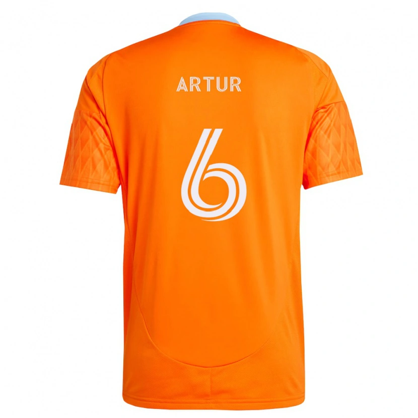 Danxen Dětské José Artur De Lima Júnior #6 Oranžová Bílá Domů Hráčské Dresy 2026/27 Dres