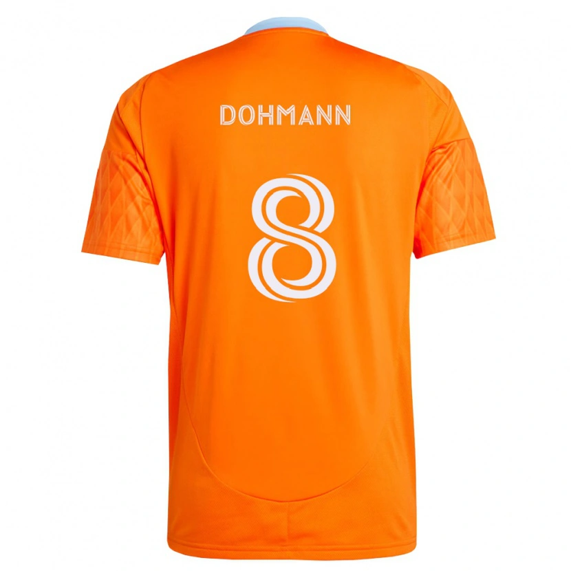 Danxen Dětské Gustavo Abreu Dohmann #8 Oranžová Bílá Domů Hráčské Dresy 2026/27 Dres