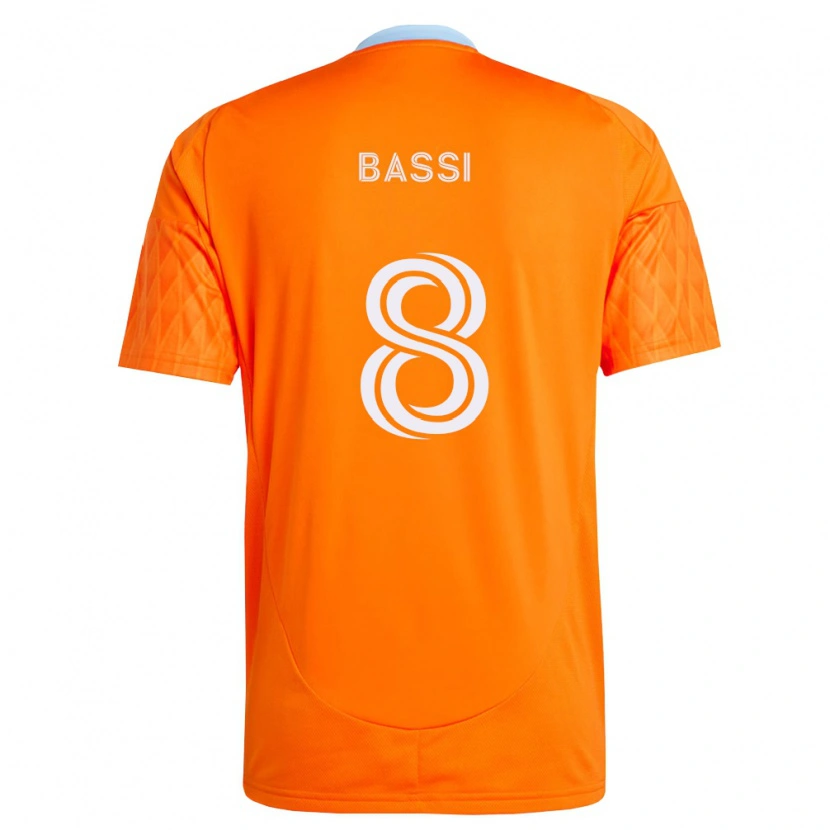 Danxen Dětské Amine Bassi #8 Oranžová Bílá Domů Hráčské Dresy 2026/27 Dres