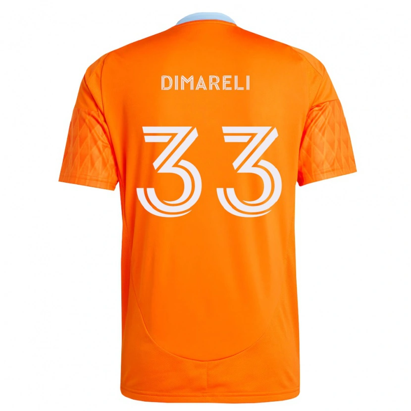 Danxen Dětské Mattheo Dimareli #33 Oranžová Bílá Domů Hráčské Dresy 2026/27 Dres