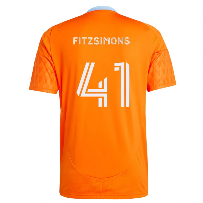 Danxen Dětské Brogan Fitzsimons #41 Oranžová Bílá Domů Hráčské Dresy 2026/27 Dres