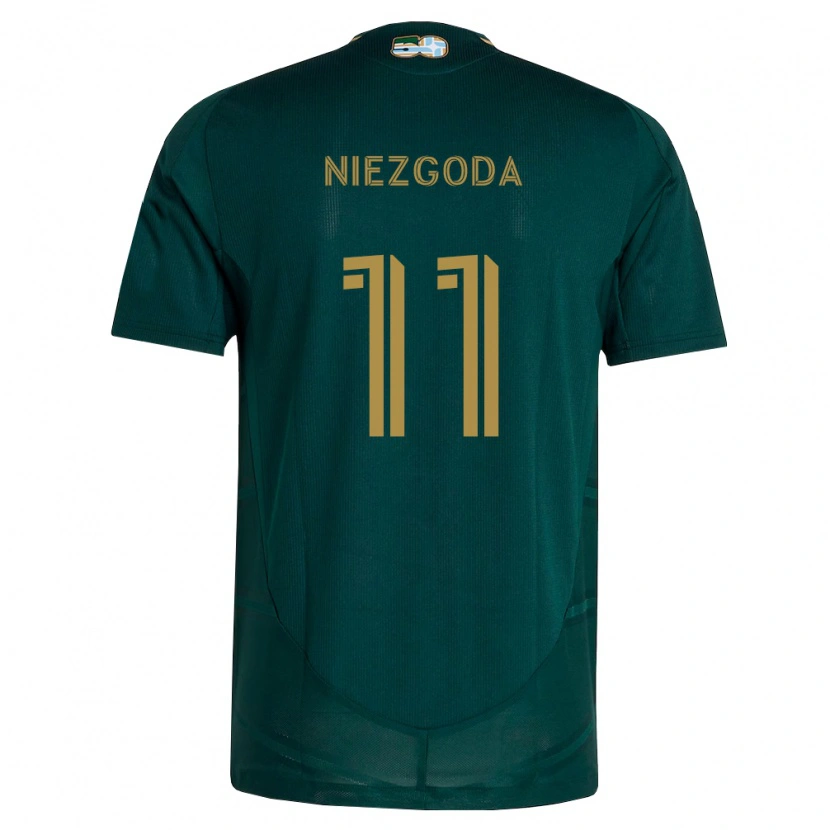 Danxen Dětské Jaroslaw Niezgoda #11 Tmavě Zelená Hnědá Domů Hráčské Dresy 2026/27 Dres