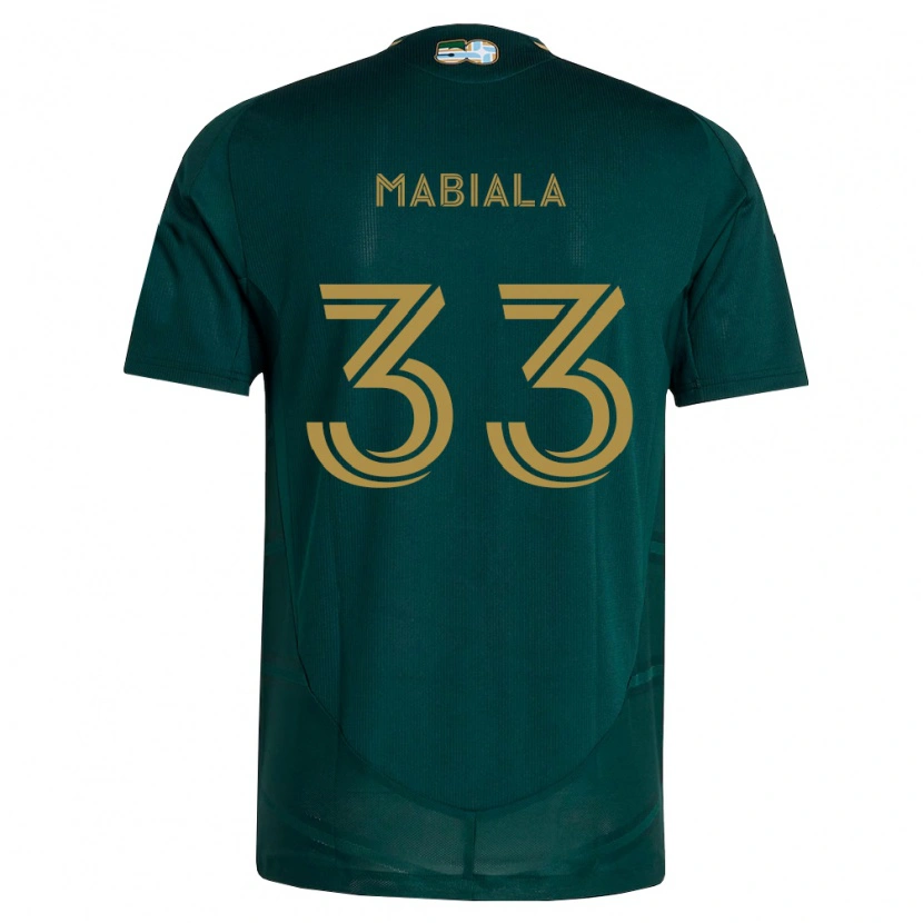 Danxen Dětské Larrys Mabiala #33 Tmavě Zelená Hnědá Domů Hráčské Dresy 2026/27 Dres