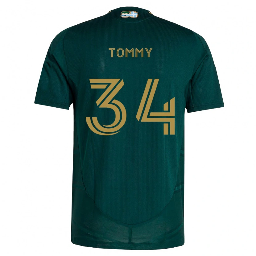 Danxen Dětské Calem Tommy #34 Tmavě Zelená Hnědá Domů Hráčské Dresy 2026/27 Dres