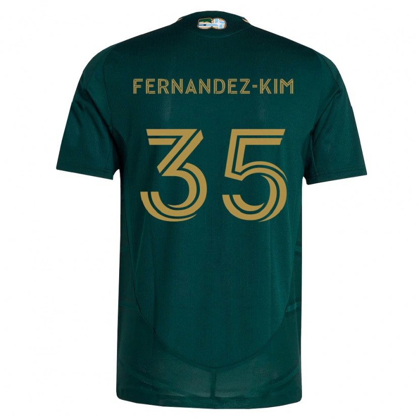 Danxen Dětské Lucas Fernandez-Kim #35 Tmavě Zelená Hnědá Domů Hráčské Dresy 2026/27 Dres
