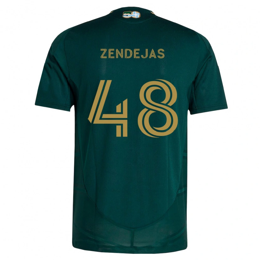 Danxen Dětské Noah Zendejas #48 Tmavě Zelená Hnědá Domů Hráčské Dresy 2026/27 Dres