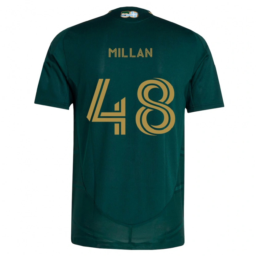 Danxen Dětské Marco Millan #48 Tmavě Zelená Hnědá Domů Hráčské Dresy 2026/27 Dres