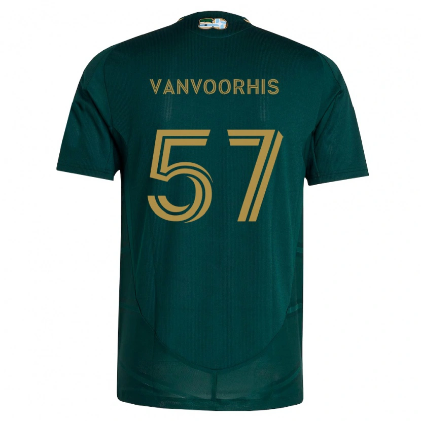 Danxen Dětské Bryce Vanvoorhis #57 Tmavě Zelená Hnědá Domů Hráčské Dresy 2026/27 Dres