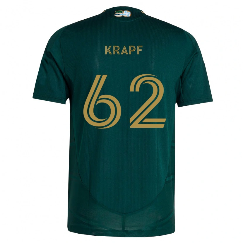 Danxen Dětské Andrew Krapf #62 Tmavě Zelená Hnědá Domů Hráčské Dresy 2026/27 Dres