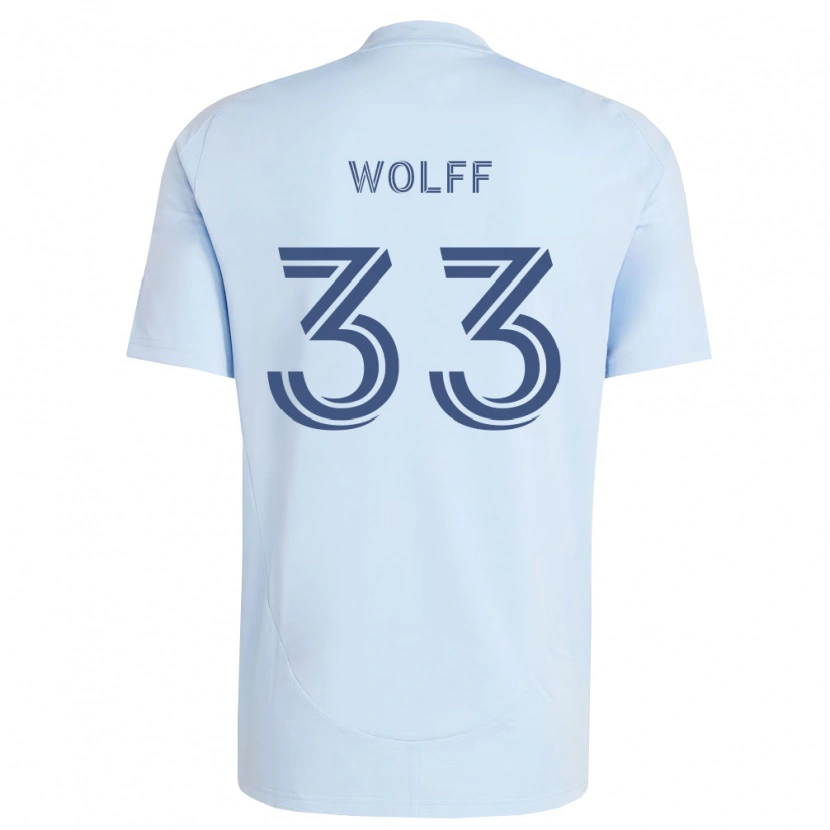 Danxen Dětské Owen Wolff #33 Světle Modrá Světle Šedá Domů Hráčské Dresy 2026/27 Dres