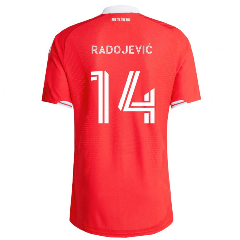 Danxen Dětské Viktor Radojević #14 Červená Tmavě Modrá Bílá Domů Hráčské Dresy 2026/27 Dres