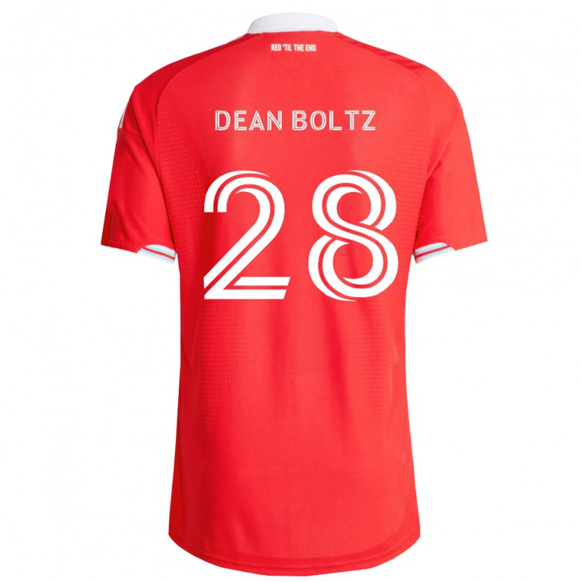 Danxen Dětské Dean Boltz #28 Červená Tmavě Modrá Bílá Domů Hráčské Dresy 2026/27 Dres