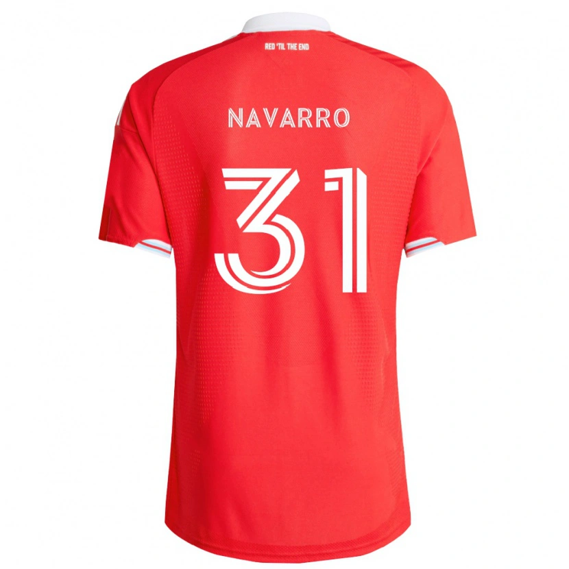 Danxen Dětské Federico Navarro #31 Červená Tmavě Modrá Bílá Domů Hráčské Dresy 2026/27 Dres