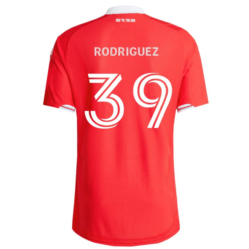 Danxen Dětské Allan Rodriguez #39 Červená Tmavě Modrá Bílá Domů Hráčské Dresy 2026/27 Dres