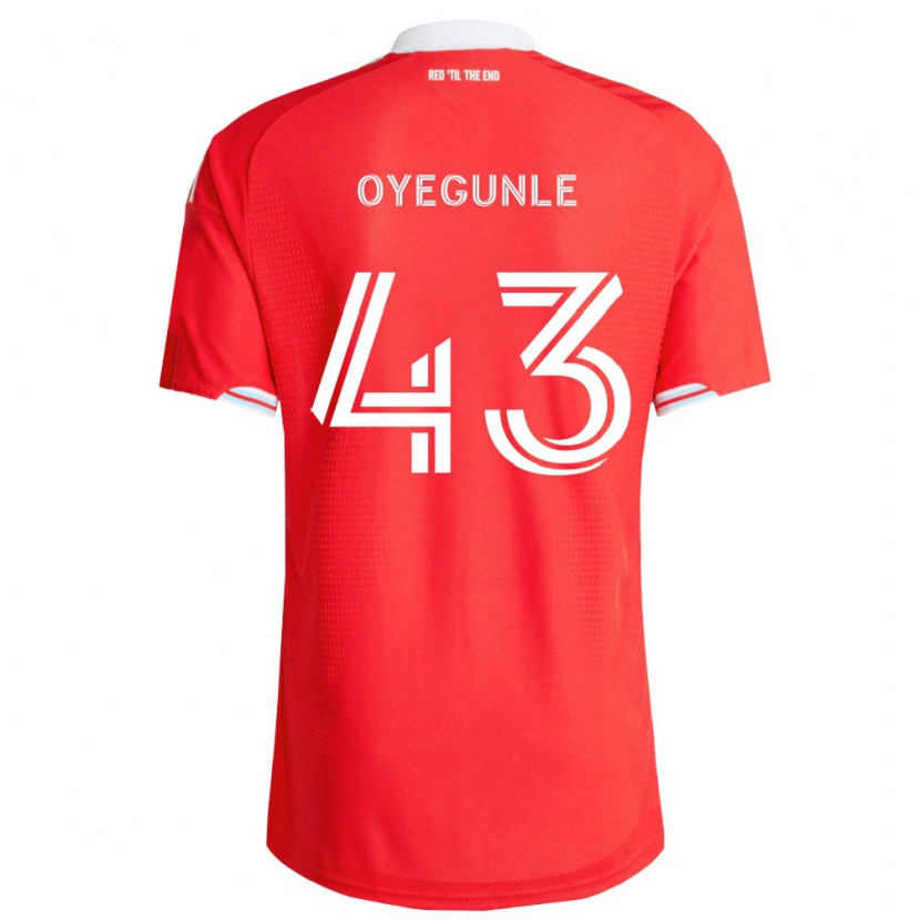 Danxen Dětské Olu Oyegunle #43 Červená Tmavě Modrá Bílá Domů Hráčské Dresy 2026/27 Dres