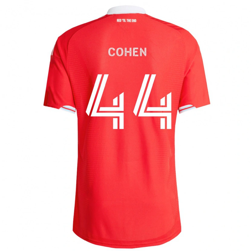 Danxen Dětské Josh Cohen #44 Červená Tmavě Modrá Bílá Domů Hráčské Dresy 2026/27 Dres