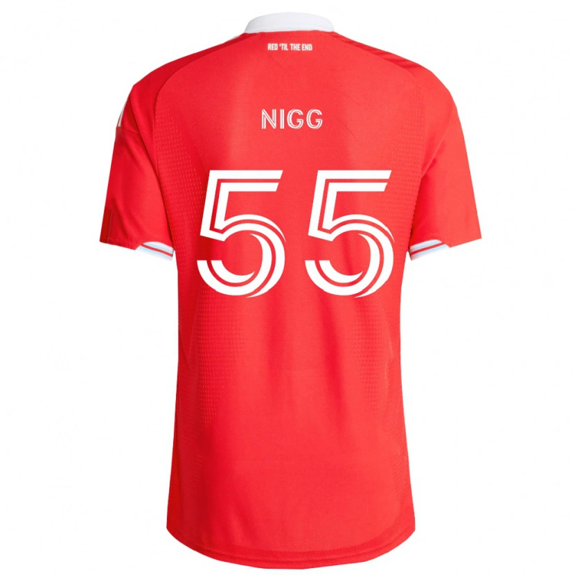 Danxen Dětské Damian Nigg #55 Červená Tmavě Modrá Bílá Domů Hráčské Dresy 2026/27 Dres