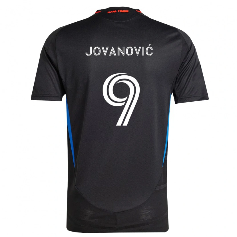 Danxen Dětské Luka Jovanović #9 Modrá Bílá Černá Domů Hráčské Dresy 2026/27 Dres