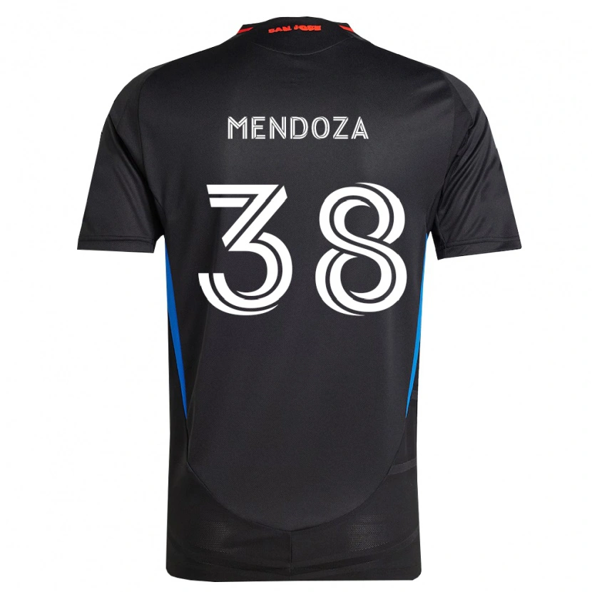 Danxen Dětské Edwyn Mendoza #38 Modrá Bílá Černá Domů Hráčské Dresy 2026/27 Dres