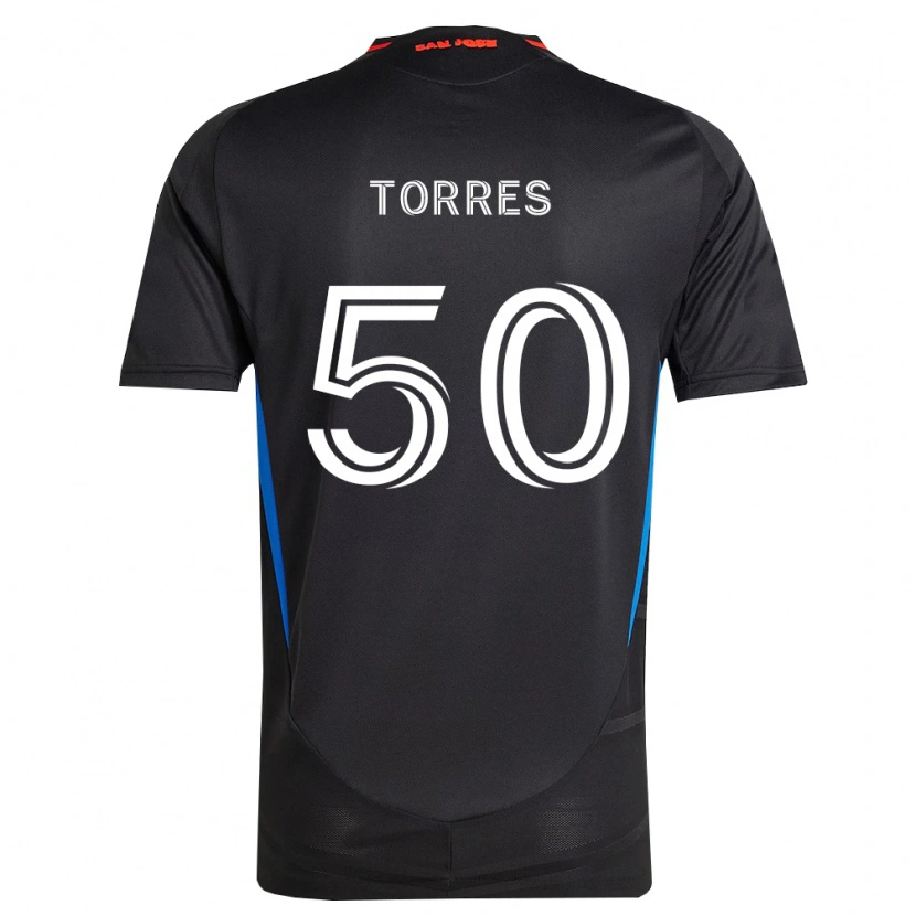 Danxen Dětské Jorge Torres #50 Modrá Bílá Černá Domů Hráčské Dresy 2026/27 Dres