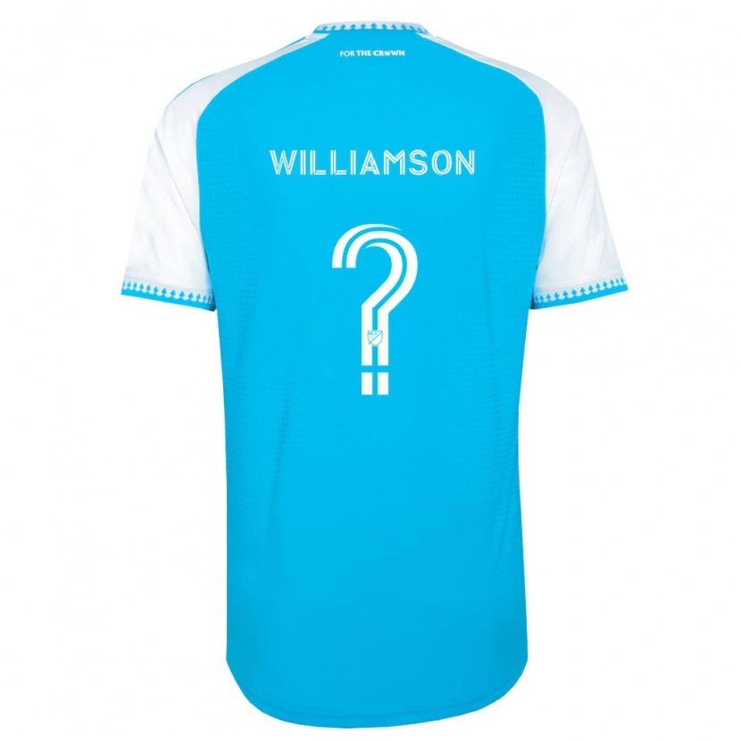 Danxen Dětské Eryk Williamson #0 Nebesky Modrá Bílá Černá Domů Hráčské Dresy 2026/27 Dres