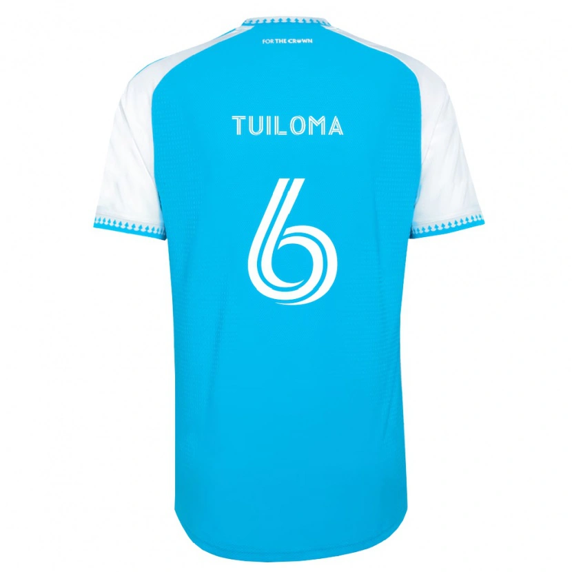 Danxen Dětské Bill Tuiloma #6 Nebesky Modrá Bílá Černá Domů Hráčské Dresy 2026/27 Dres