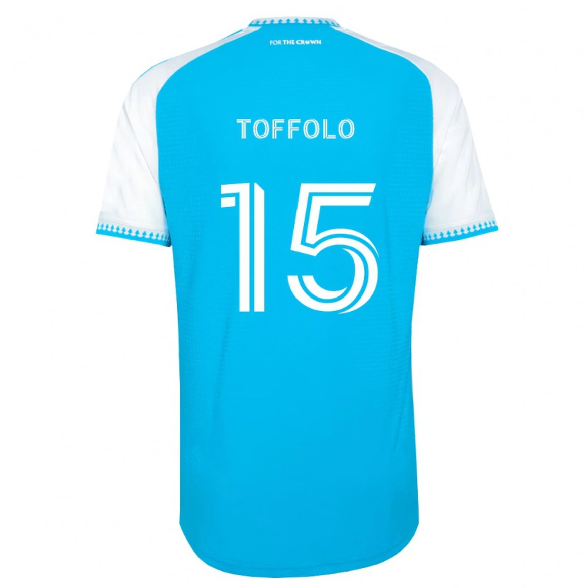 Danxen Dětské Harry Toffolo #15 Nebesky Modrá Bílá Černá Domů Hráčské Dresy 2026/27 Dres
