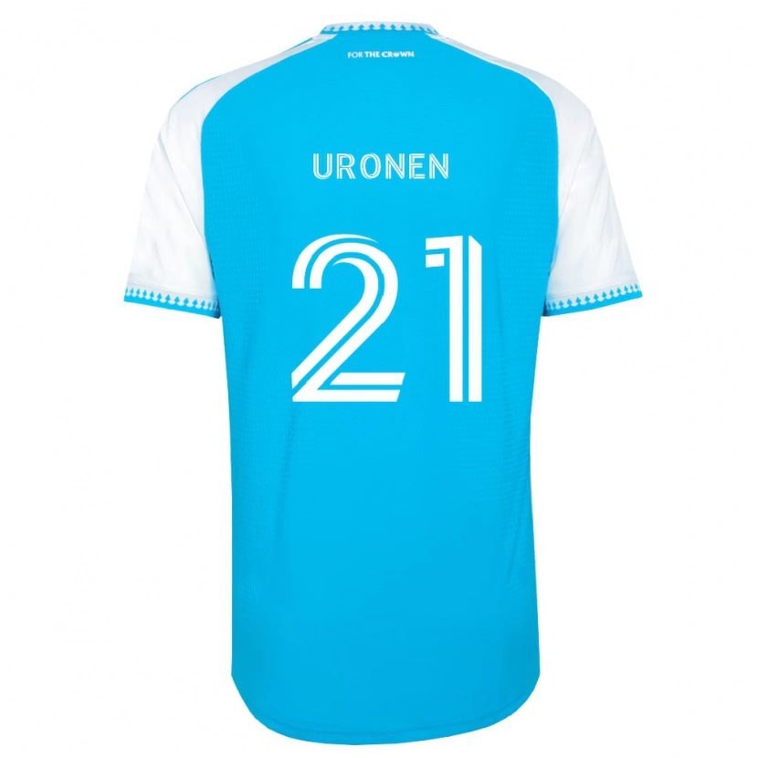 Danxen Dětské Jere Uronen #21 Nebesky Modrá Bílá Černá Domů Hráčské Dresy 2026/27 Dres