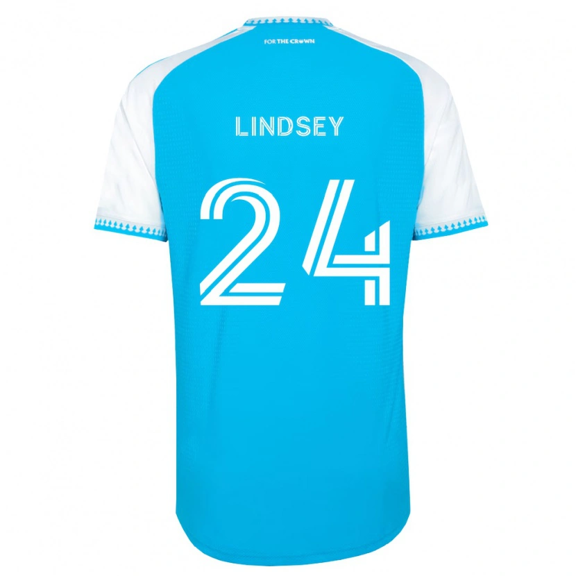 Danxen Dětské Jaylin Lindsey #24 Nebesky Modrá Bílá Černá Domů Hráčské Dresy 2026/27 Dres