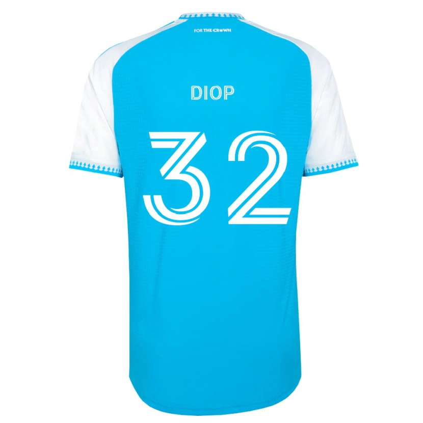 Danxen Dětské Hamady Diop #32 Nebesky Modrá Bílá Černá Domů Hráčské Dresy 2026/27 Dres