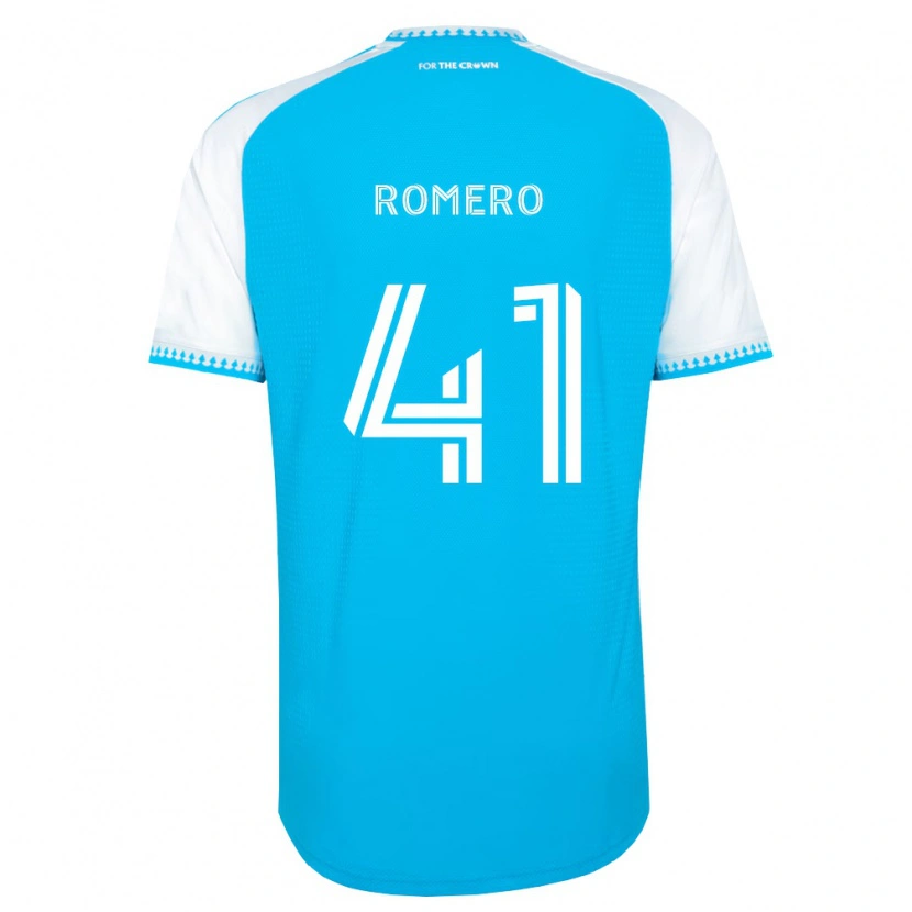 Danxen Dětské Brian Romero #41 Nebesky Modrá Bílá Černá Domů Hráčské Dresy 2026/27 Dres