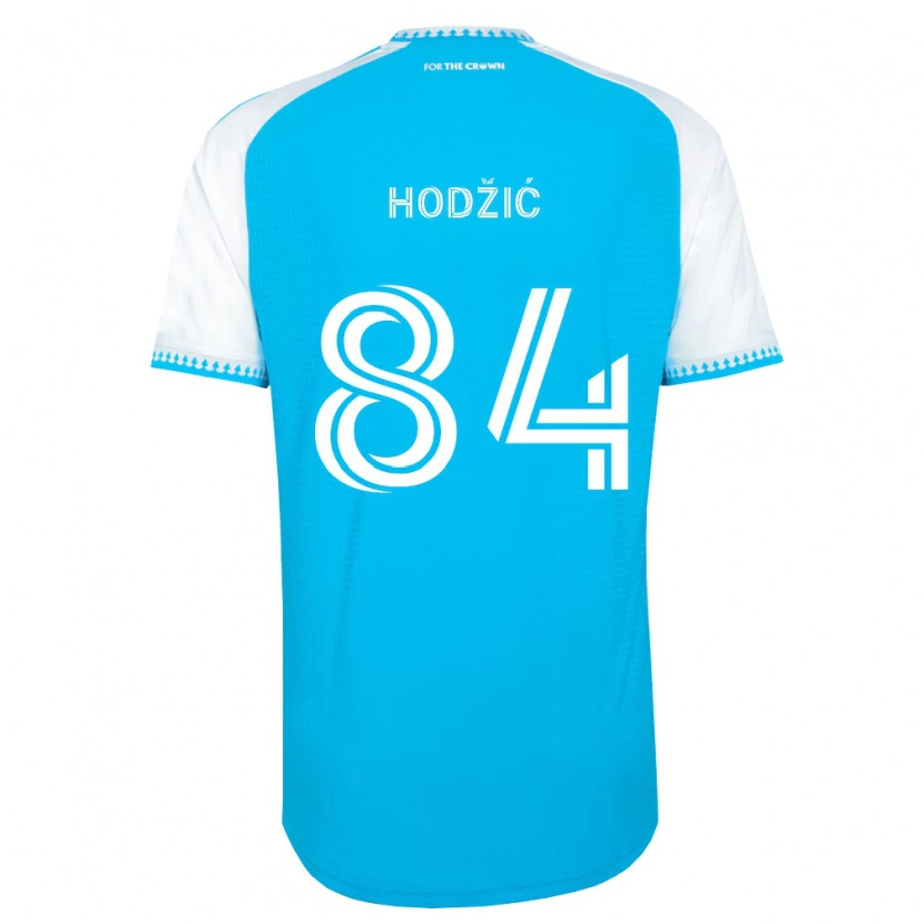 Danxen Dětské Amil Hodžić #84 Nebesky Modrá Bílá Černá Domů Hráčské Dresy 2026/27 Dres
