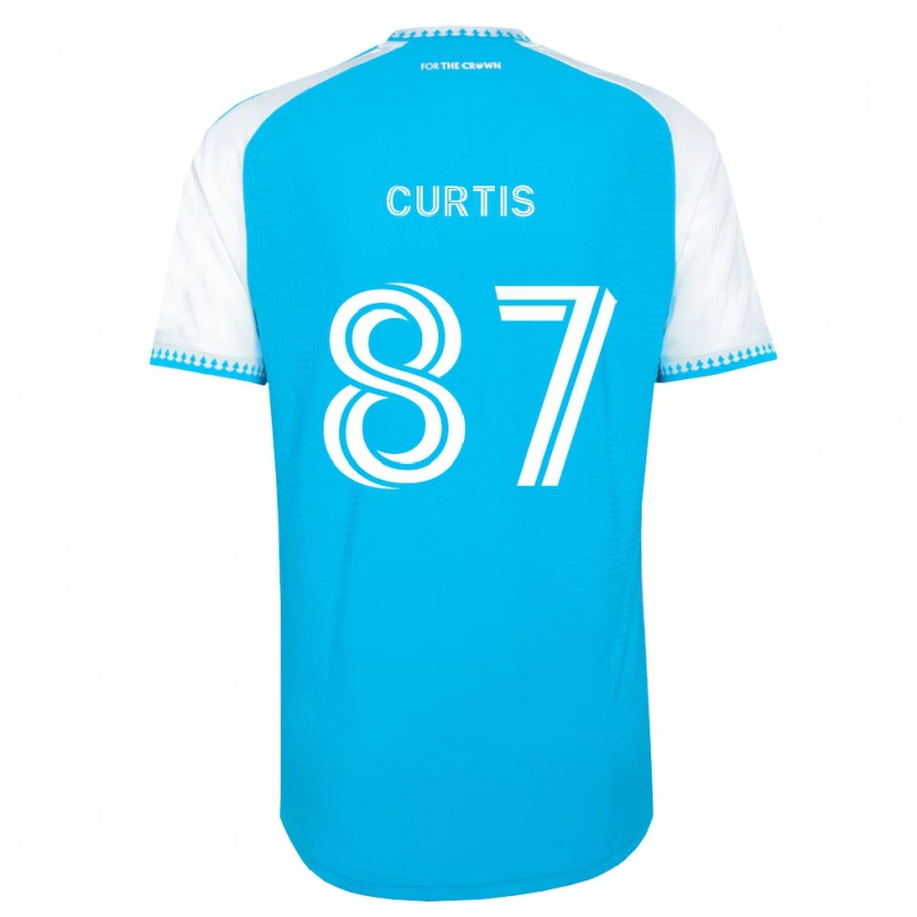 Danxen Dětské Ethan Curtis #87 Nebesky Modrá Bílá Černá Domů Hráčské Dresy 2026/27 Dres