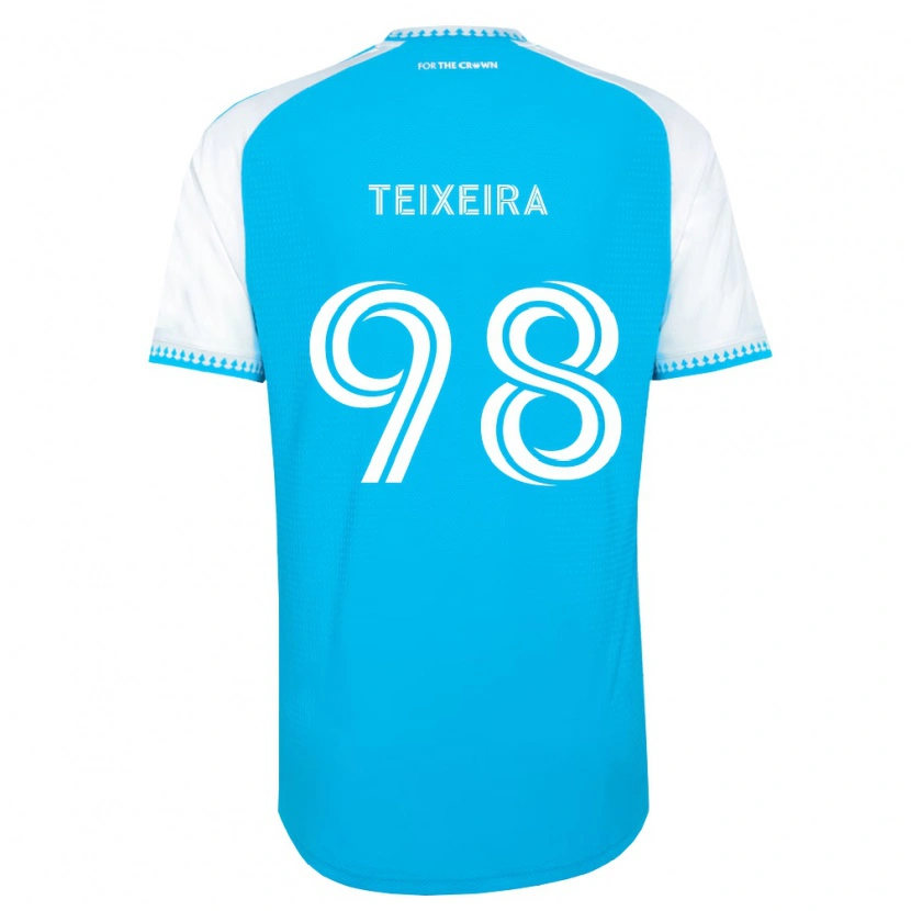 Danxen Dětské Nickolas Teixeira #98 Nebesky Modrá Bílá Černá Domů Hráčské Dresy 2026/27 Dres