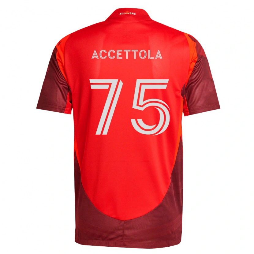 Danxen Dětské Luca Accettola #75 Vínová Červená Domů Hráčské Dresy 2026/27 Dres