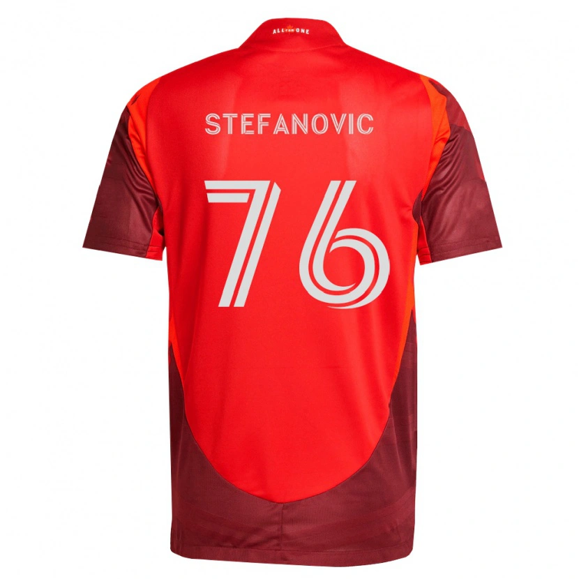 Danxen Dětské Lazar Stefanović #76 Vínová Červená Domů Hráčské Dresy 2026/27 Dres